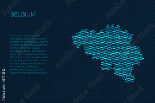 Belgium digital pixel map for design