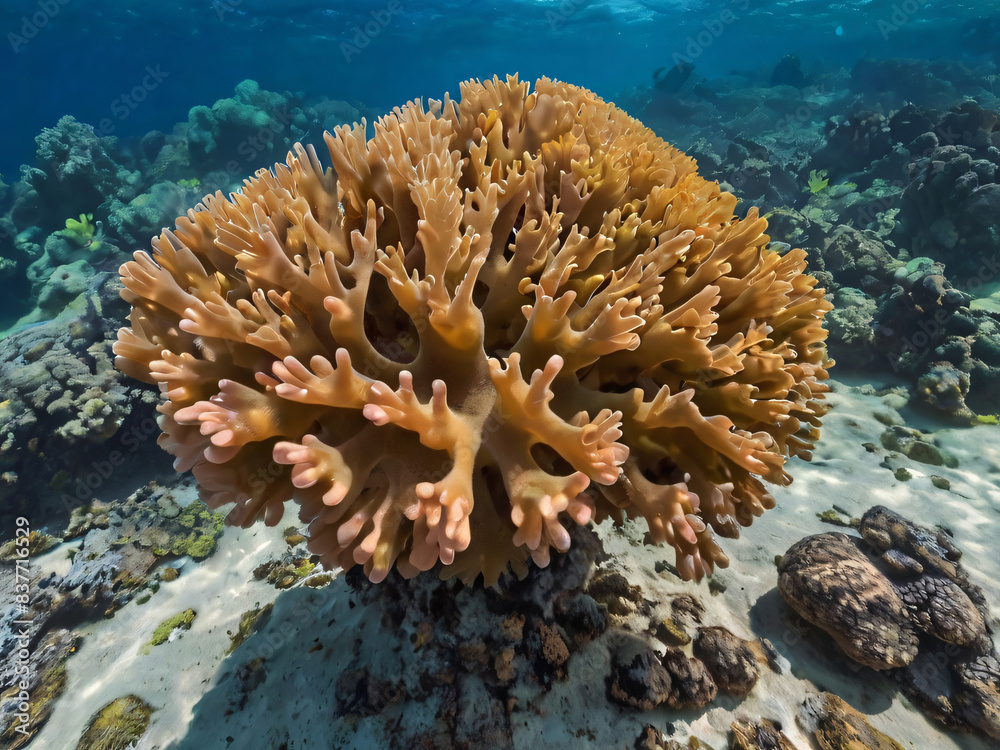Fototapeta premium brown coral reef