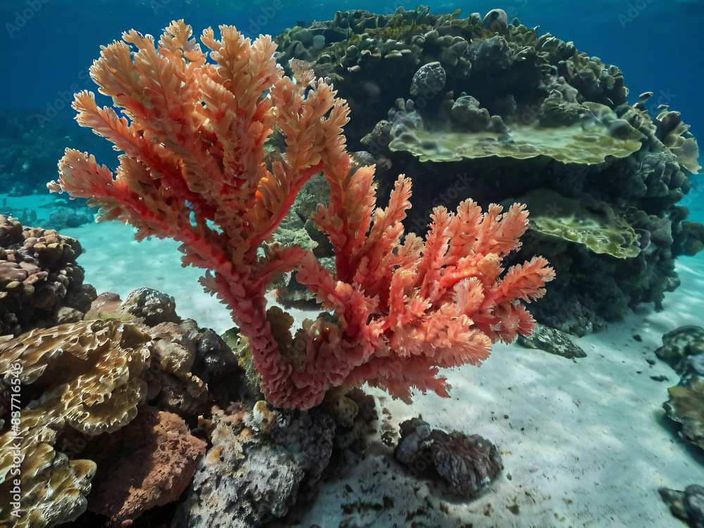Naklejka premium coral reef