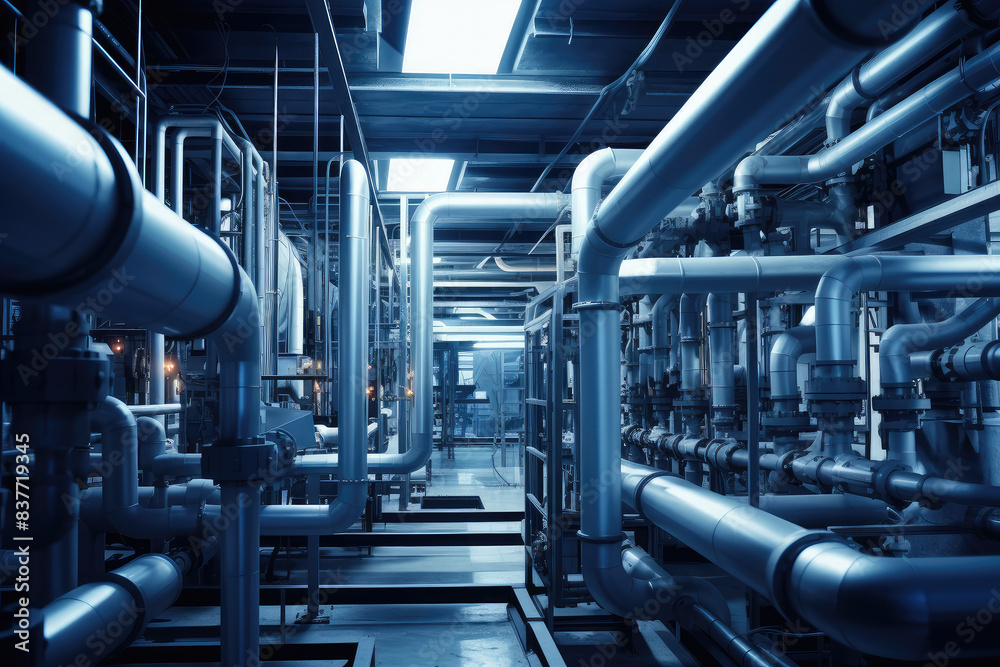 Intricate Network of Industrial Factory Pipes Intricate Network of Industrial Factory Pipes
