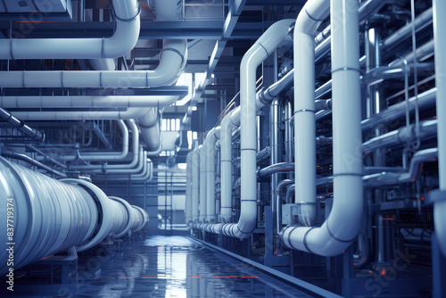 Modern Industrial Piping System