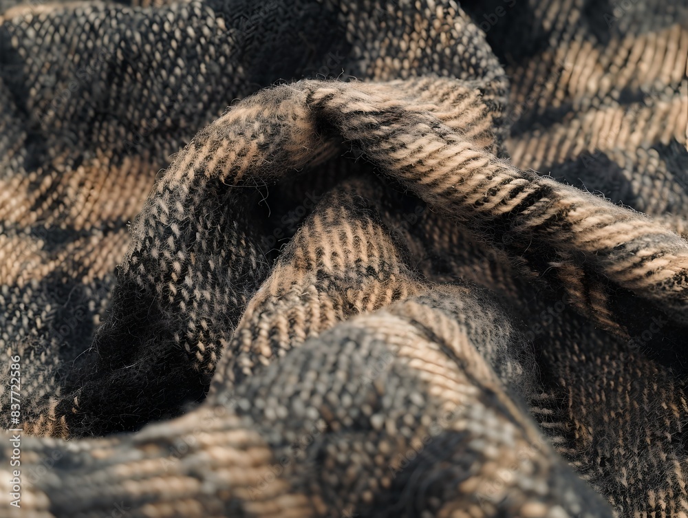 Close-up of detailed fabric texture showing folds and patterns. Captures the beauty of textiles. Ideal for fashion and design projects. Macro photography style. Generative AI Close-up of detailed fabric texture showing folds and patterns. Captures the beauty of textiles. Ideal for fashion and design projects. Macro photography style. Generative AI