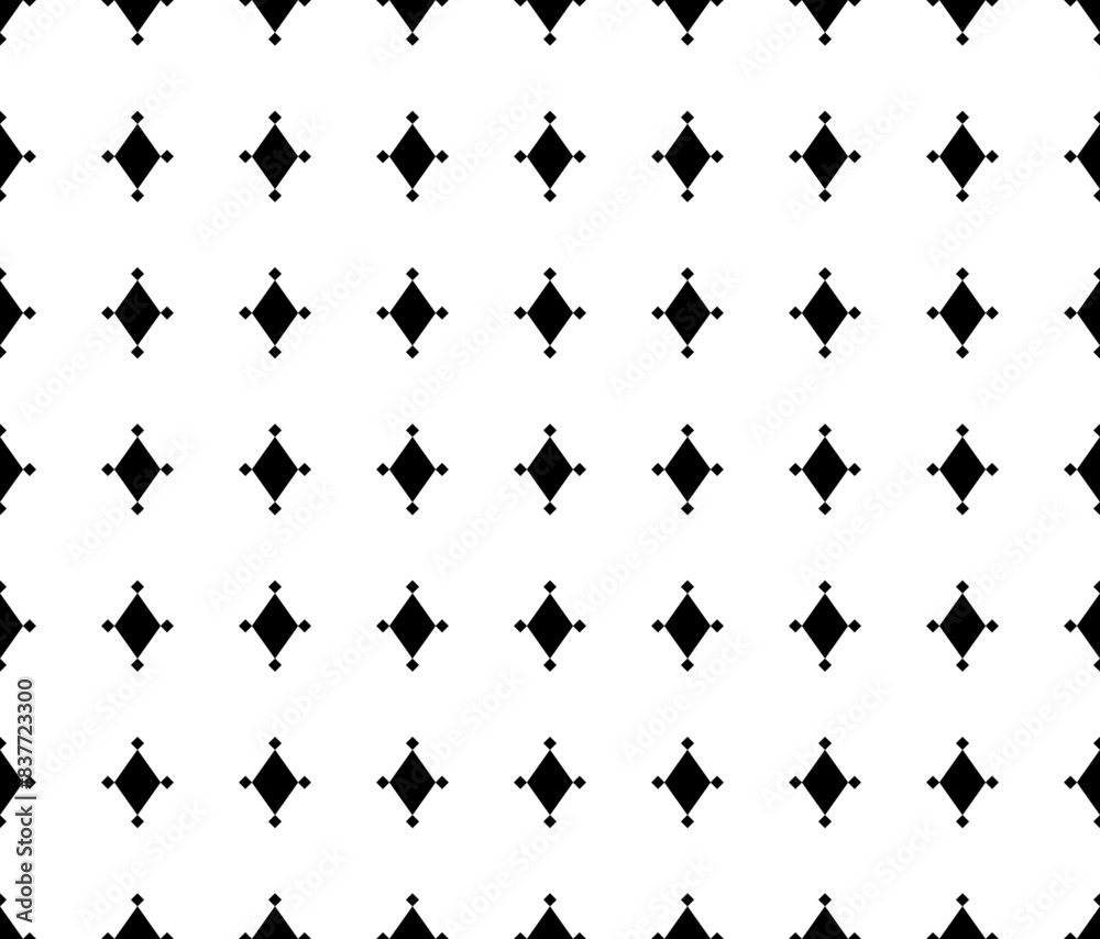 Fototapeta premium Minimalist Black and White Diamond Pattern
