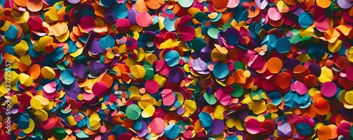 Colorful confetti as a carnival background.