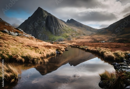 A view of the mountain Tryfan in North Wales