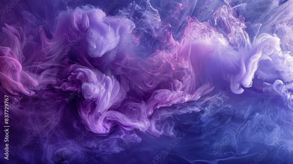 Ample smoke against a blue-purple backdrop; white and pink smoke centrally and below Ample smoke against a blue-purple backdrop; white and pink smoke centrally and below