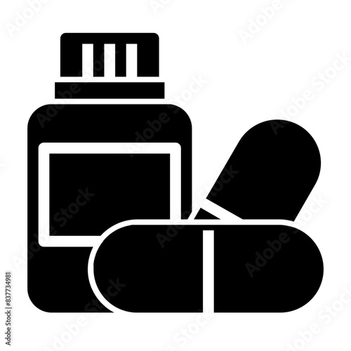 pain reliever medication glyph icon style
