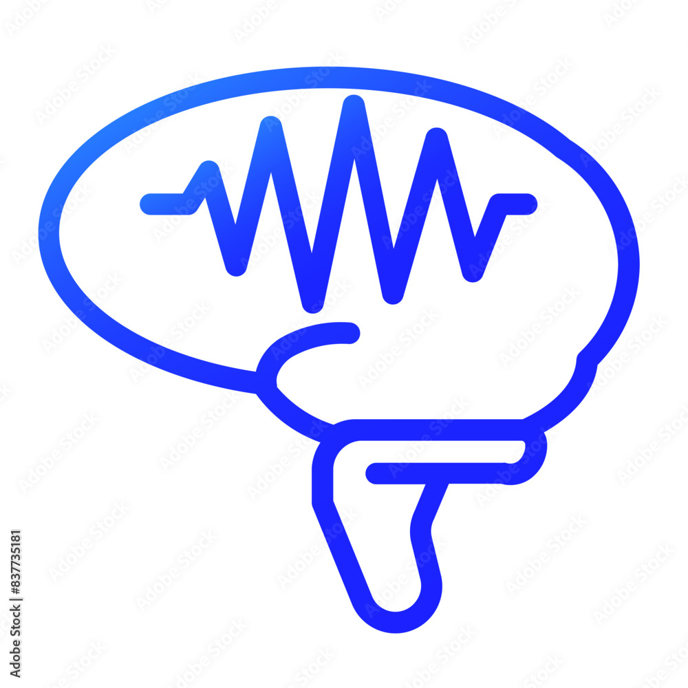 brain attack gradient icon style brain attack gradient icon style