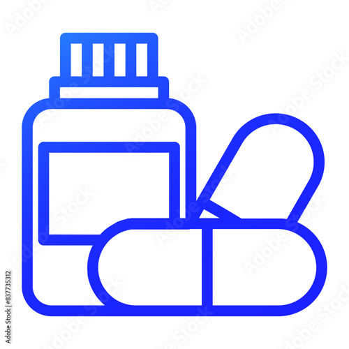 pain reliever medication gradient icon style