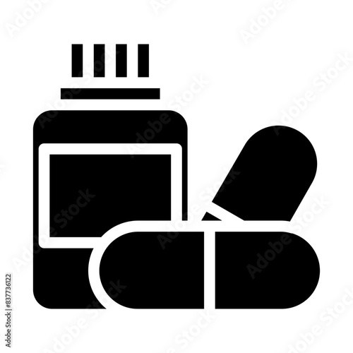 pain reliever medication solid icon style