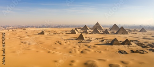 Majestic Pyramids of Giza on a Sunny Day