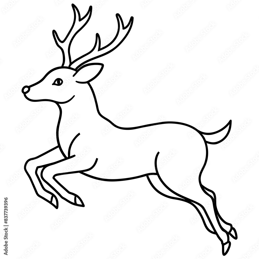 Fototapeta premium deer silhouette vector