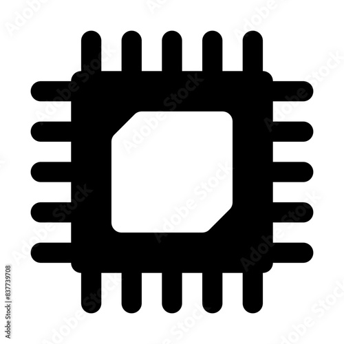 chip processor internet of things solid icon