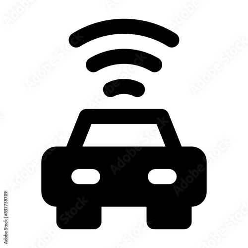 car internet of things solid icon