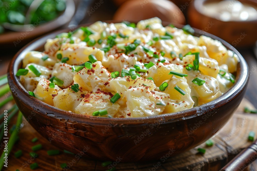 Potato Salad - Creamy potato salad with chunks of potatoes and green onions. Potato Salad - Creamy potato salad with chunks of potatoes and green onions.