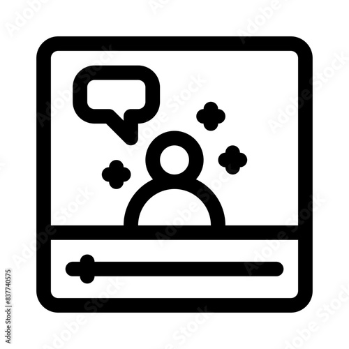 vlogger line icon
