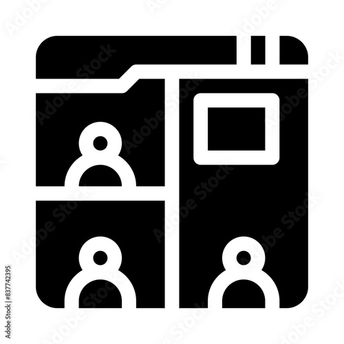 online communication glyph icon