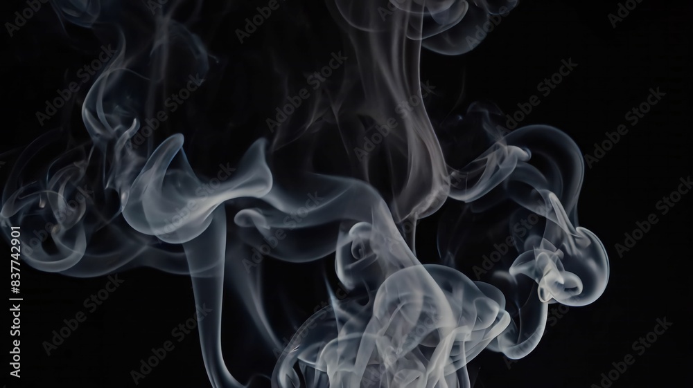 smoke on dark background.Ai generative smoke on dark background.Ai generative