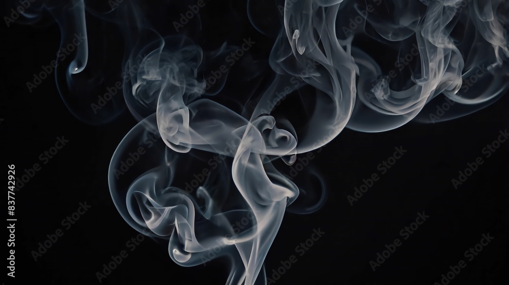 smoke on dark background.Ai generative