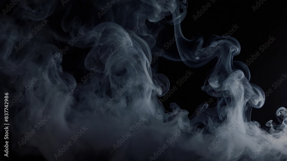 smoke on dark background.Ai generative smoke on dark background.Ai generative