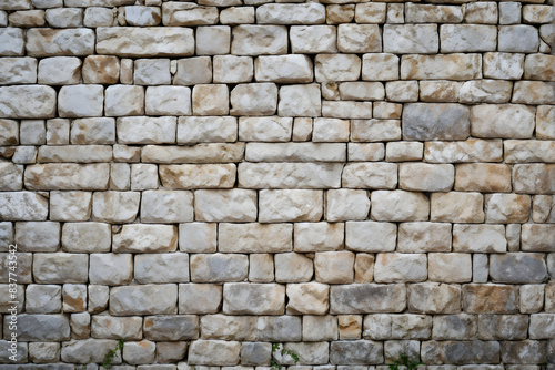 Limestone wall background, texture stone brick
