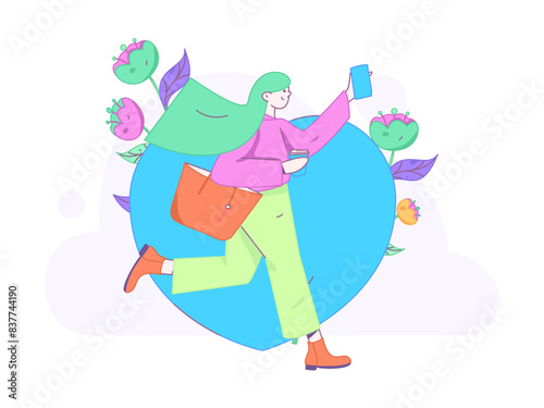 3.12 International Women's Day professional women flat character vector concept operation hand drawn illustration
