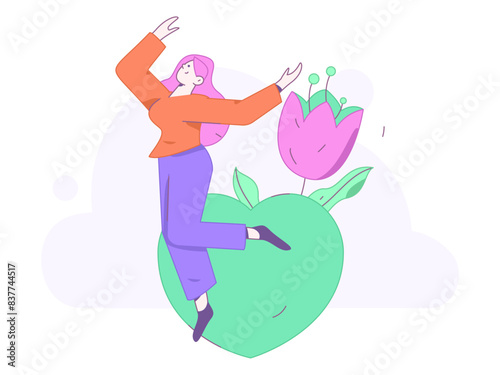 3.12 International Women's Day professional women flat character vector concept operation hand drawn illustration
