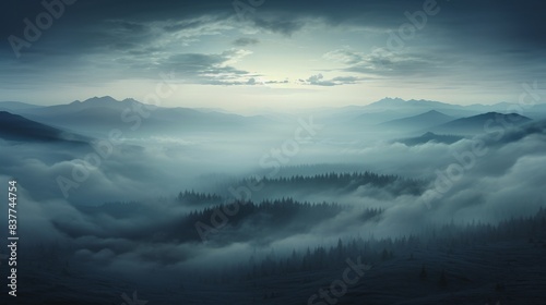 Cloudy Misty Veils Abstract Background