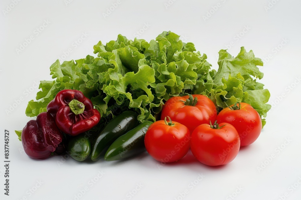 Fresh vegetables on a white background. Composition of Vegetarian Nutrition Vitamins Healthy Lifestyle Fresh vegetables on a white background. Composition of Vegetarian Nutrition Vitamins Healthy Lifestyle