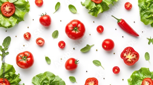 Fresh vegetables on a white background. Composition of Vegetarian Nutrition Vitamins Healthy Lifestyle