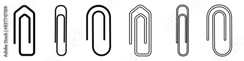 Paperclip icon vector set. Paper clip illustration sign collection. Clip symbol or logo.
