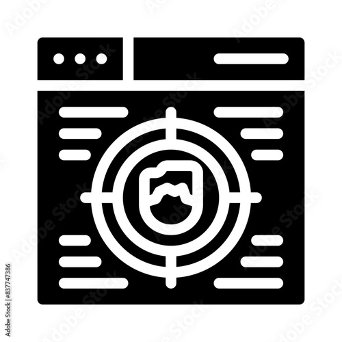 target audience glyph icon