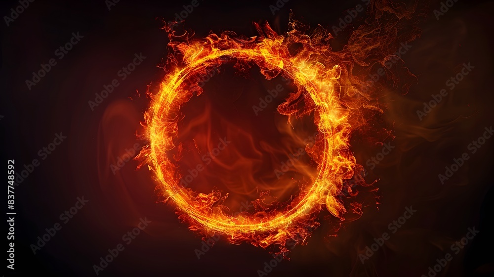 a ring of fire and flames on a dark background a ring of fire and flames on a dark background
