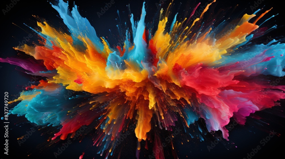 Vivid Paint Explosion Abstract Background Vivid Paint Explosion Abstract Background