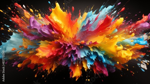 Radiant Paint Colors Abstract Splash Design