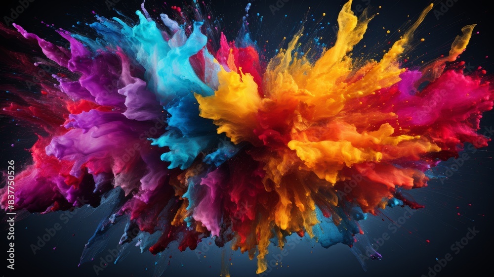 Vivid Paint Splash Frenzy Abstract Background Vivid Paint Splash Frenzy Abstract Background