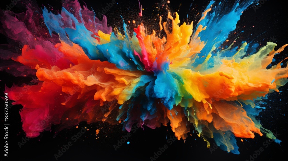Energetic Paint Splash Vivid Art Energetic Paint Splash Vivid Art