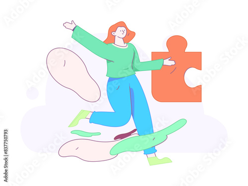 3.12 International Women's Day professional women flat character vector concept operation hand drawn illustration
