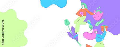 3.12 International Women's Day professional women flat character vector concept operation hand drawn illustration
