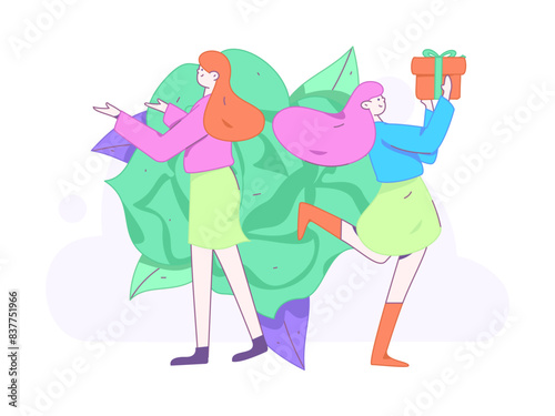 3.12 International Women's Day professional women flat character vector concept operation hand drawn illustration
