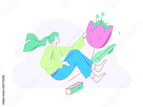 3.12 International Women's Day professional women flat character vector concept operation hand drawn illustration
