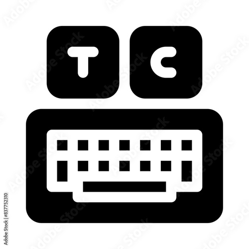 typing glyph icon