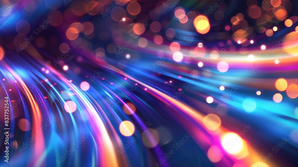 Colorful light trails and ball blur background Colorful light trails and ball blur background