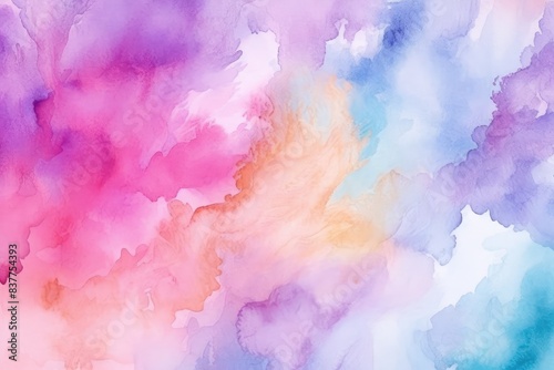 Vibrant Pastel Watercolor Abstract Background © evening_tao