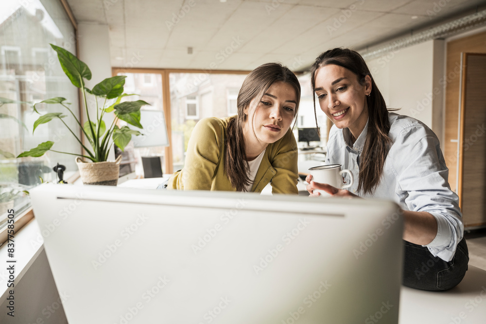 Young businesswoman using computer at office Young businesswoman using computer at office