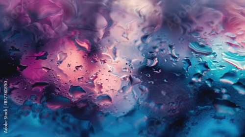 Beautiful Organic Abstract Wallpaper with Pink and Blue Hughes.