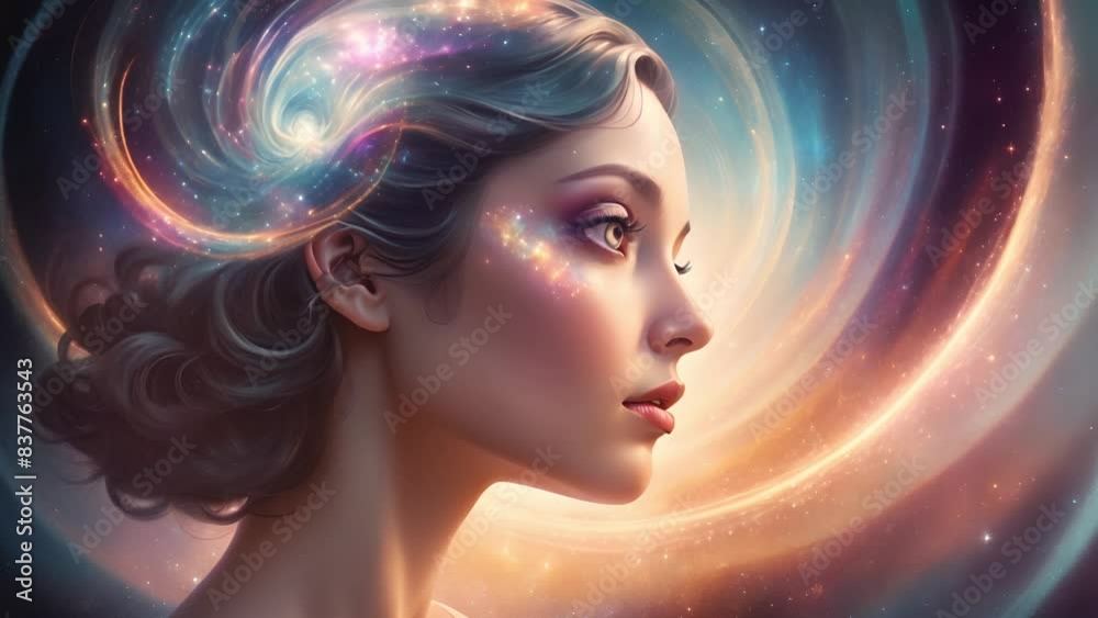 きらめく女性,Generative AI きらめく女性,Generative AI
