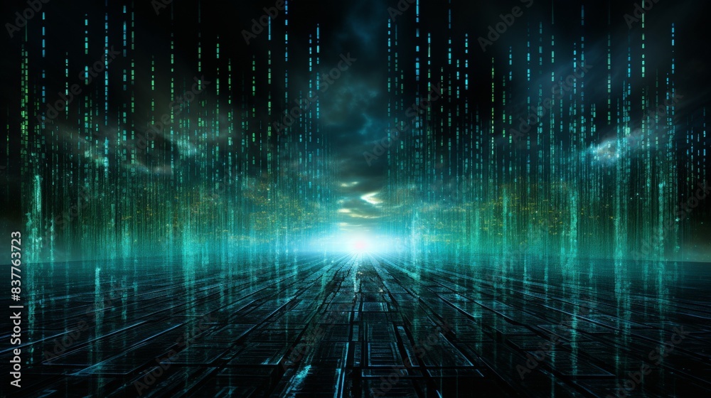 Code Cascade Futuristic Digital Rainfall Code Cascade Futuristic Digital Rainfall