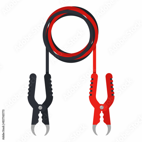 Jumper cable for car vector cartoon illustration isolated on a white background.