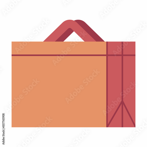 Reusable bag for grocery vector cartoon illustration isolated on a white background.